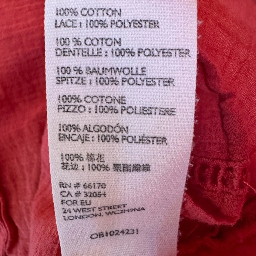 Free People Pink Puff Sleeve Ruffled‎ Blouse - Picture 11 of 12